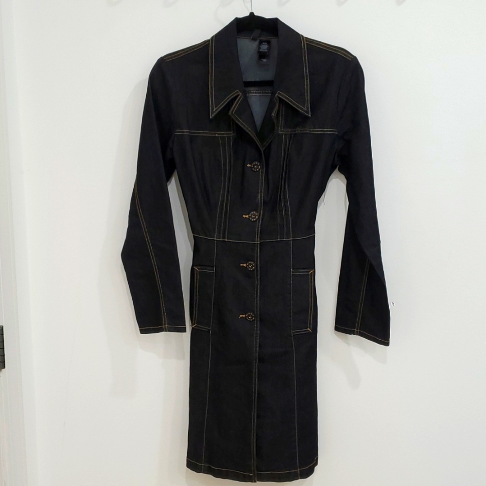 Bisou Bisou Dark Chambray Jacket Size Small